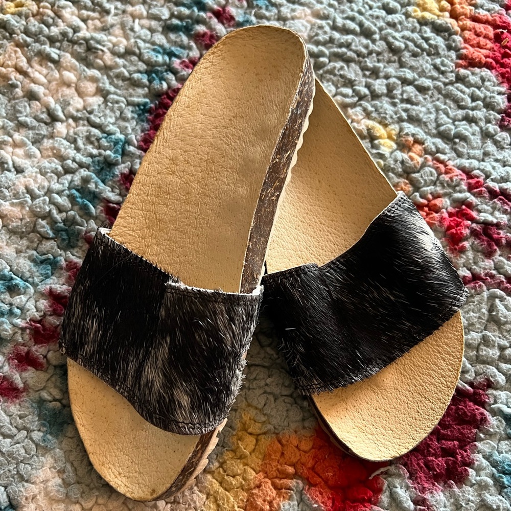 Cowhide slides